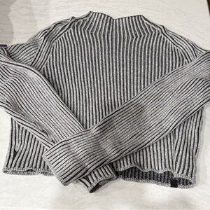 lululemon athletica Ribbed Cowlneck Sweater - Gray/Black